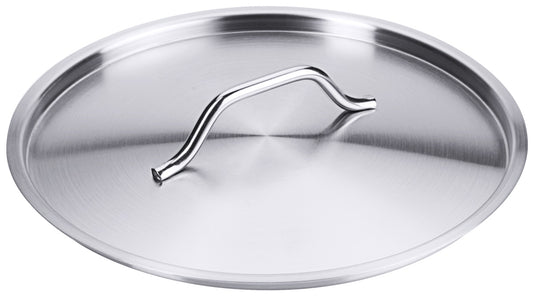 Edelstahl-Topfdeckel mit Griff.