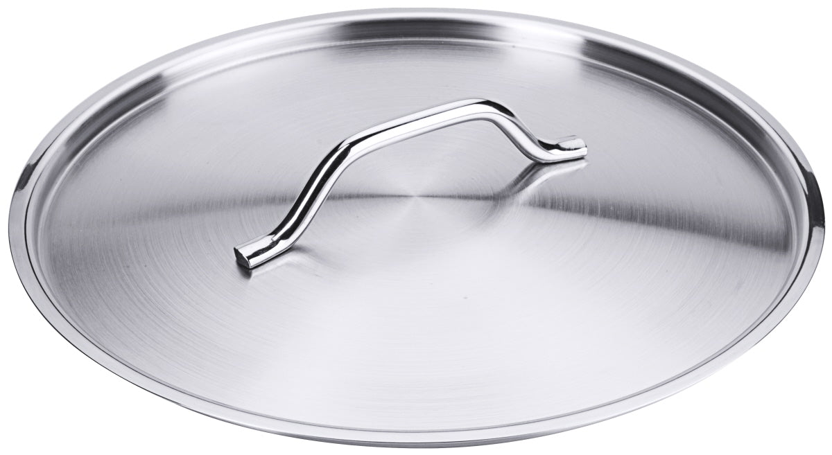 Edelstahl-Topfdeckel mit Griff.