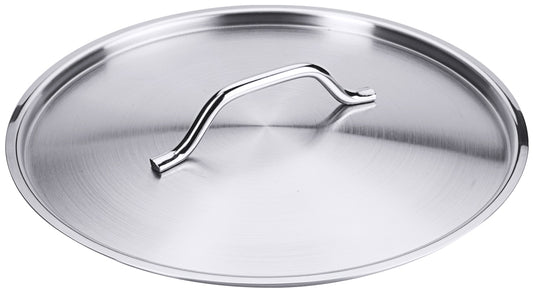 Edelstahl-Topfdeckel mit Griff.