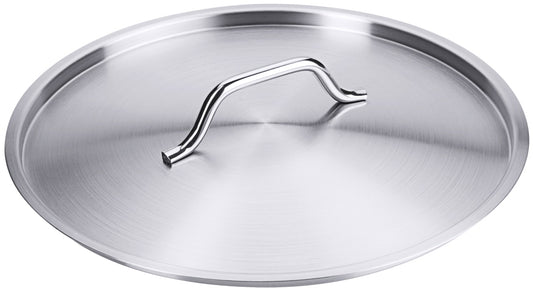 Edelstahl-Topfdeckel mit Griff.