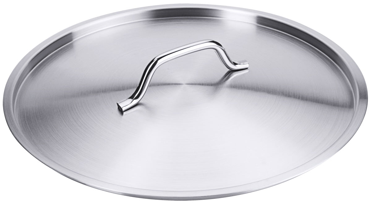 Edelstahl-Topfdeckel mit Griff.