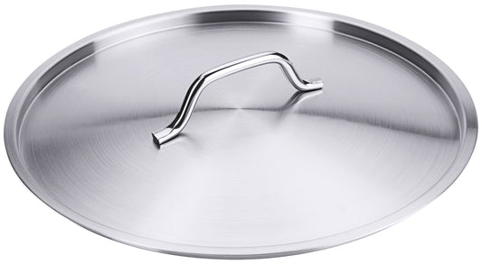Edelstahl-Topfdeckel mit Griff.