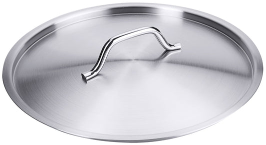 Edelstahl-Topfdeckel mit Griff.