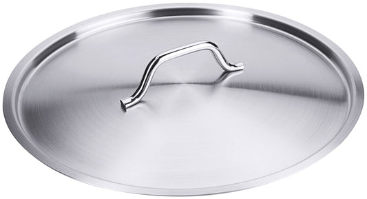 Edelstahl-Topfdeckel mit Griff.