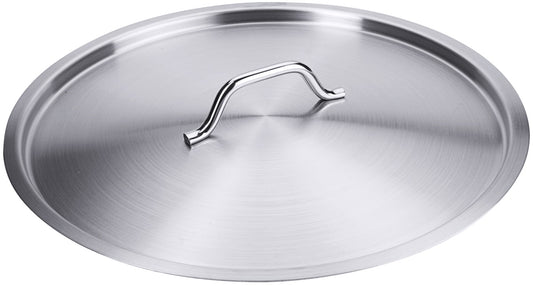 Edelstahl-Topfdeckel mit Griff.