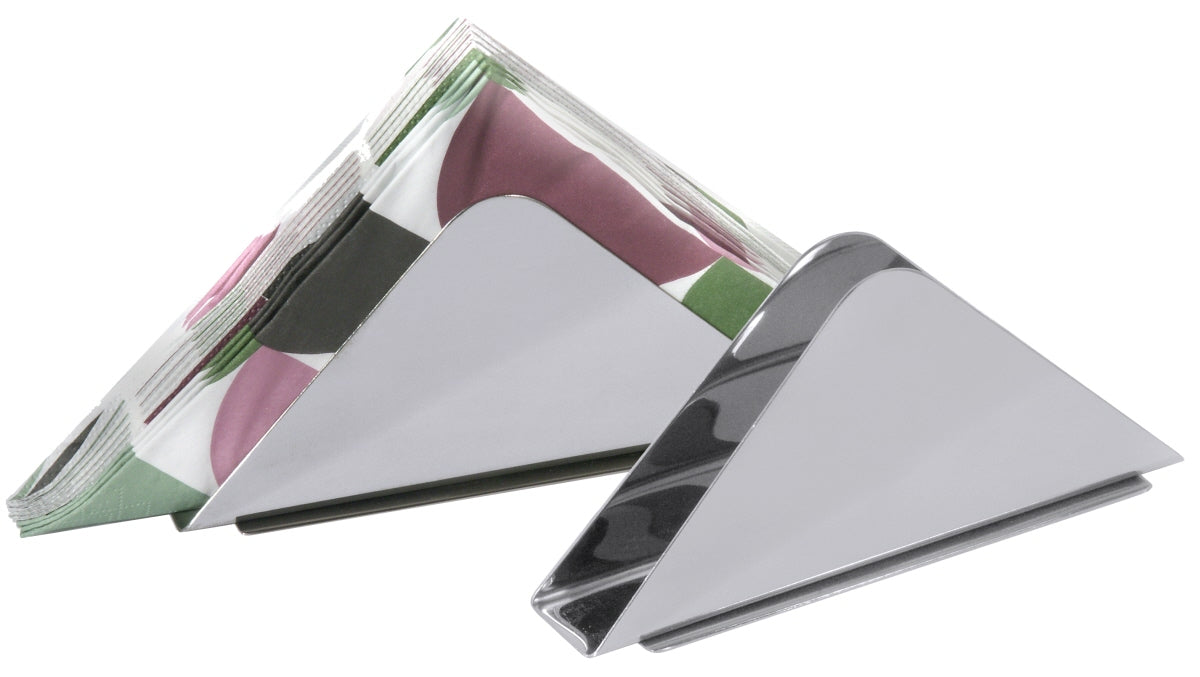Zwei Serviettenhalter aus Metall.