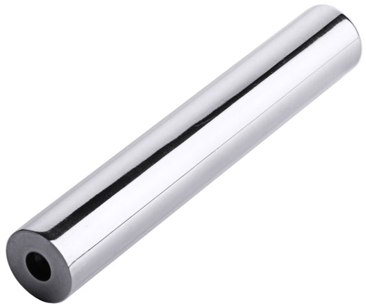 Metallstab, zylindrisch, glänzend, hohl.
