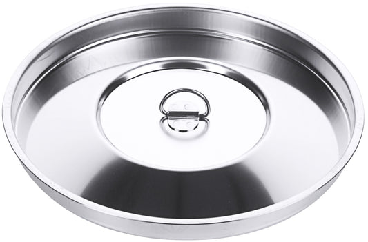 Edelstahl-Deckel für Gastronomiebedarf.