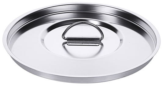 Edelstahl-Topfdeckel mit Griff.
