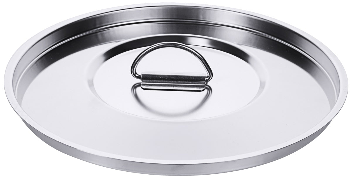 Edelstahl-Topfdeckel mit Griff.