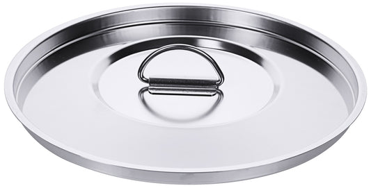 Edelstahl-Topfdeckel mit Griff.