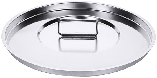 Edelstahl-Topfdeckel mit Griff.