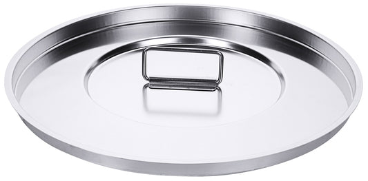 Edelstahl-Topfdeckel mit Griff.