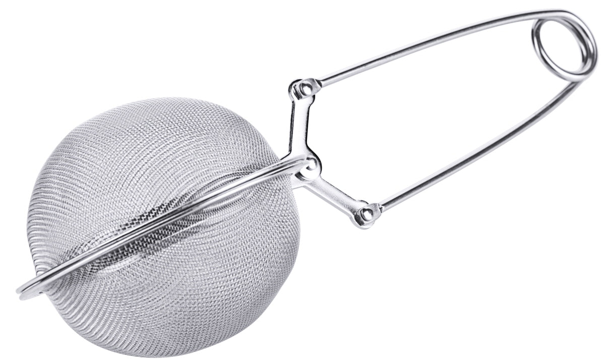 Teesieb mit Griff aus Metall.