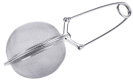 Teesieb mit Griff aus Metall.