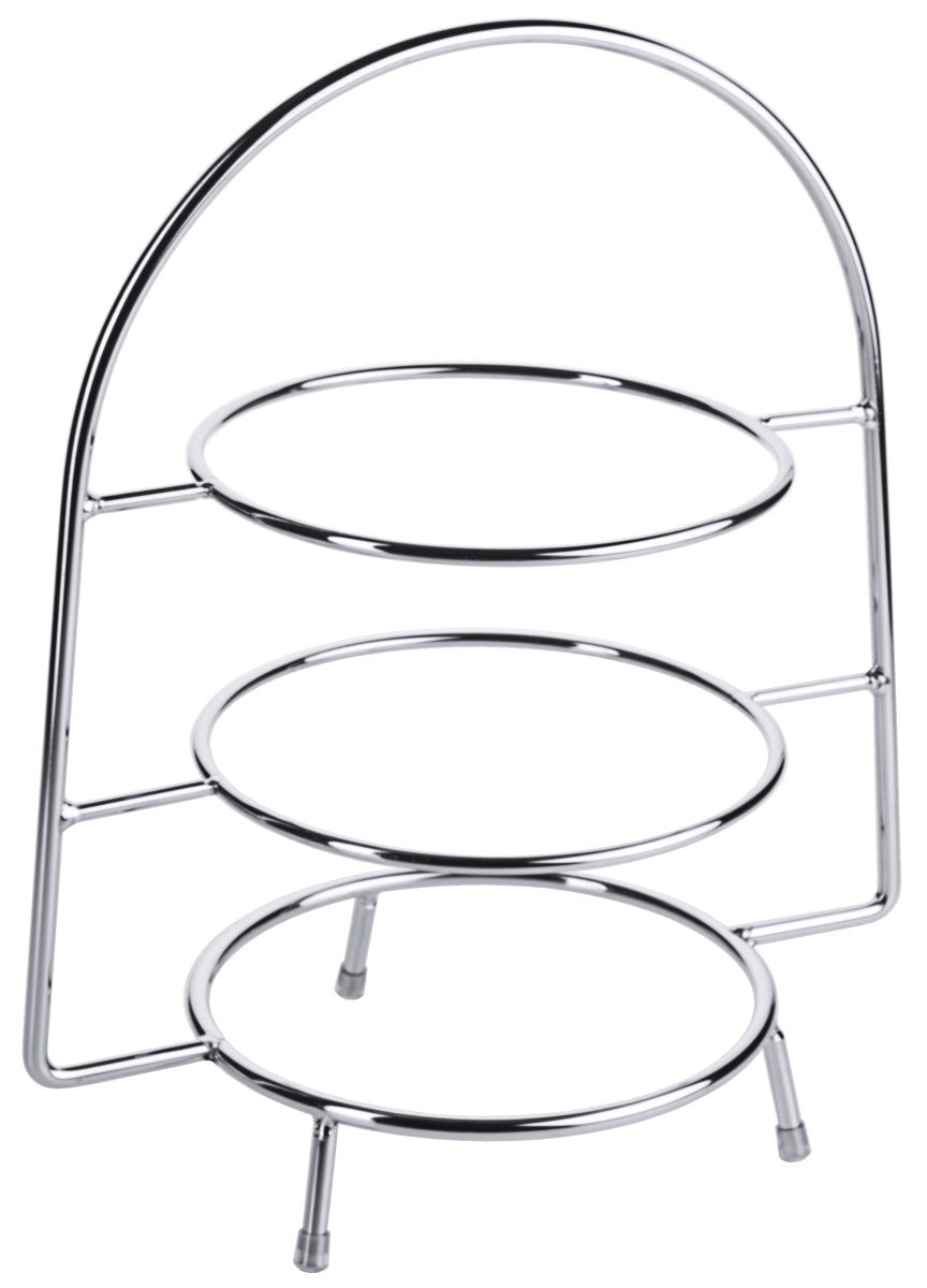 Etagere mit Obst auf Tellern.