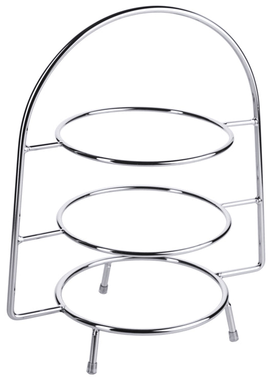 Etagere mit Obst auf Tellern.