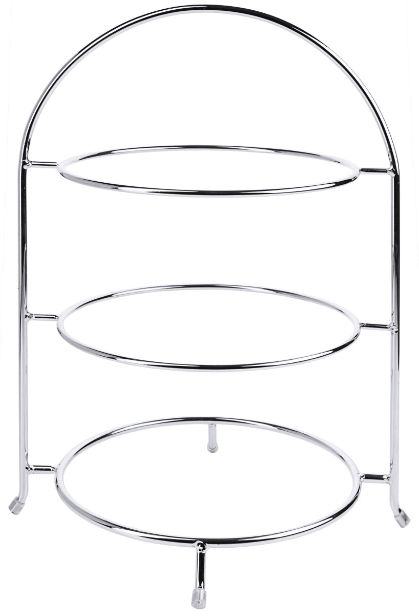 Dreistöckiger Metall-Etagere-Ständer.