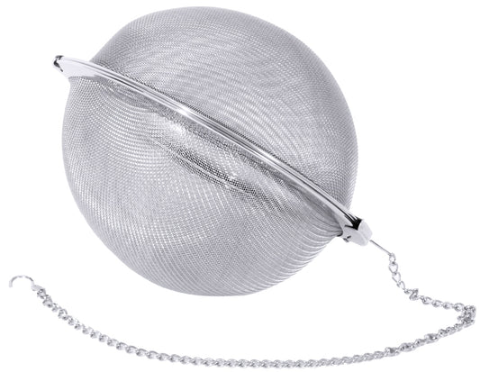 Teesieb mit Kette und Haken.