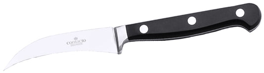 Schälmesser mit schwarzem Griff.