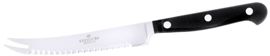 Käsemesser mit schwarzem Griff.