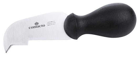 Käsemesser mit schwarzem Griff.