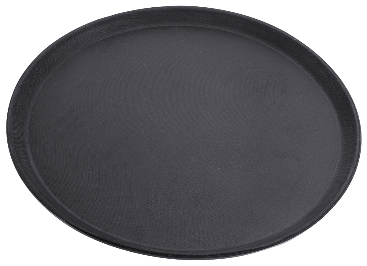 Schwarzes Serviertablett für Gastronomie.
