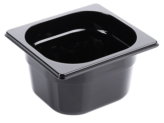 Schwarze GN-Behälter für Gastronomie.