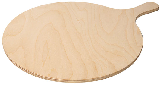 Runde Holz-Pizzaschaufel ohne Belag.