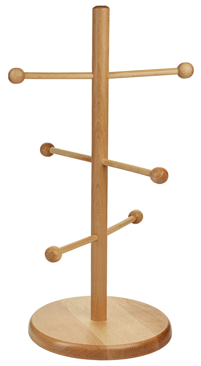 Holzständer für Tassen oder Becher.