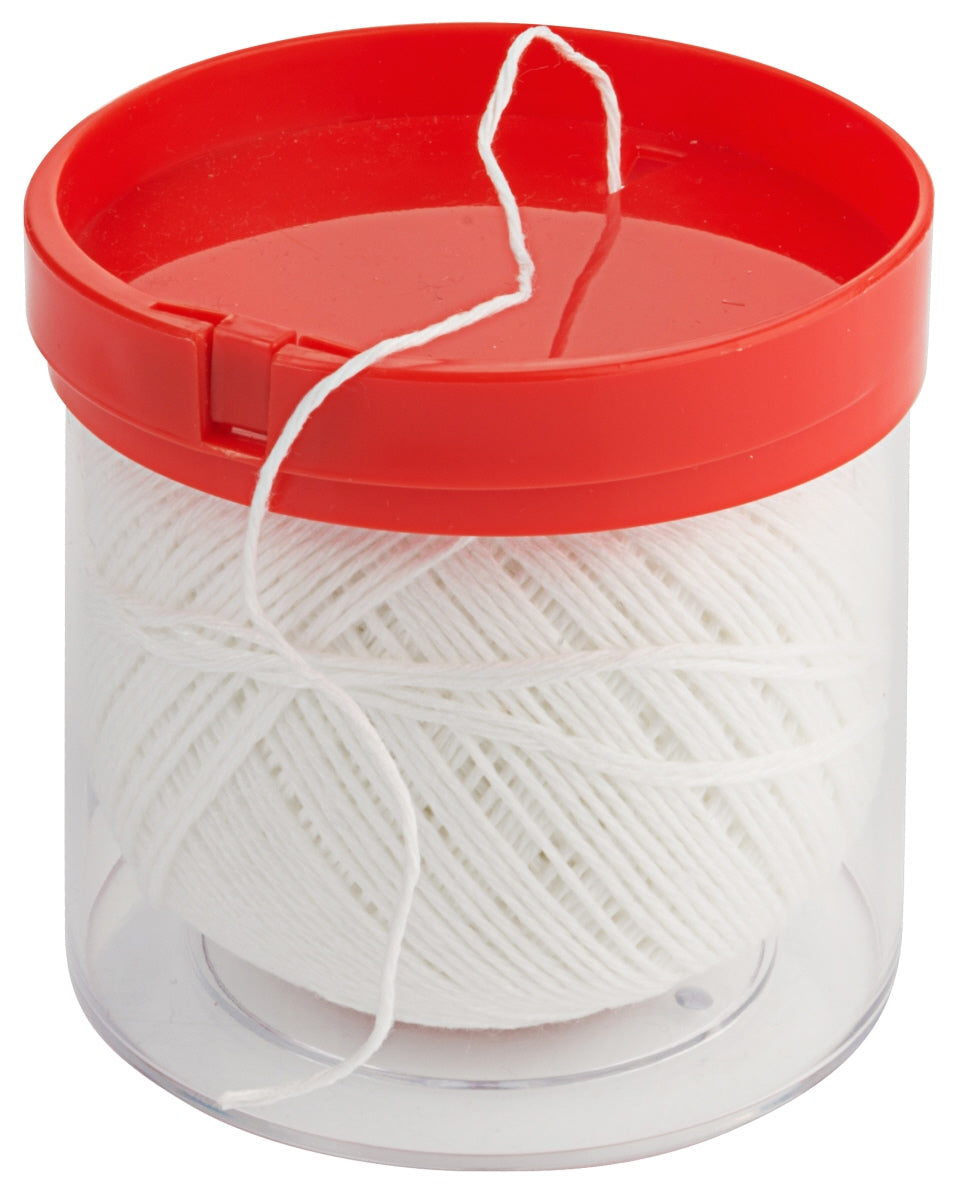 Küchengarn in roter Box.