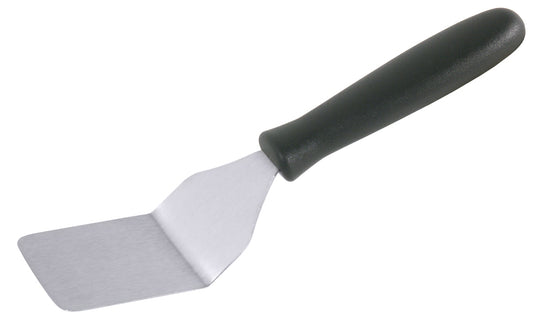 Küchenspatel mit schwarzem Griff.