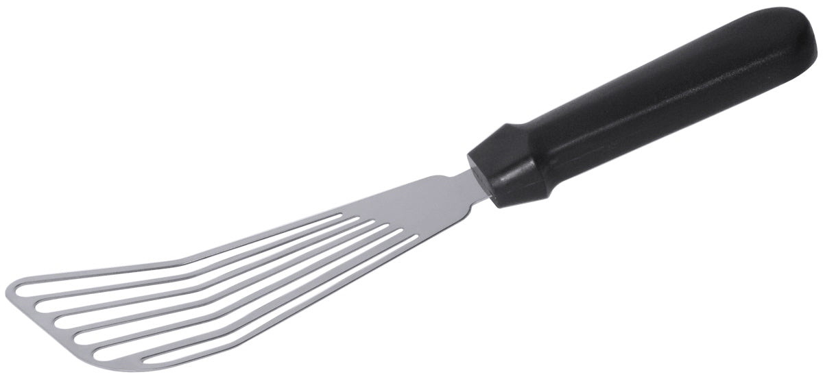 Küchenspatel mit schwarzem Griff.