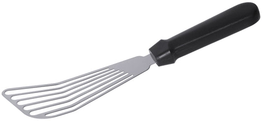 Küchenspatel mit schwarzem Griff.