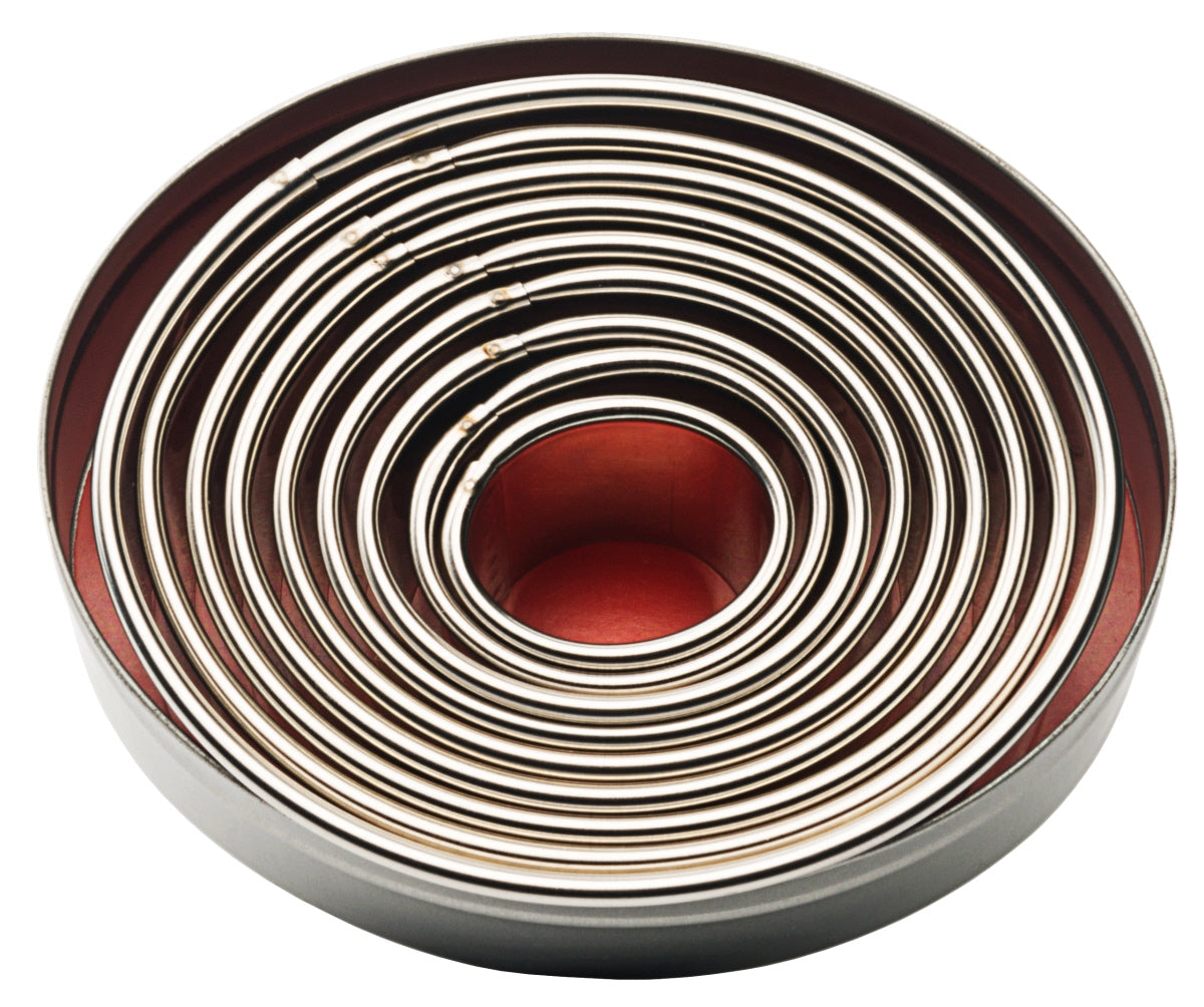 Aufgerolltes Edelstahlband in Spirale