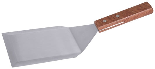 Metallspatel mit Holzgriff.