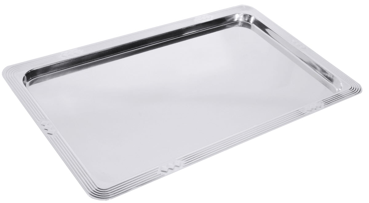 Metalltablett für Gastronomiebedarf.