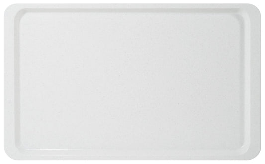 Weißes Tablett für Gastronomiebedarf.