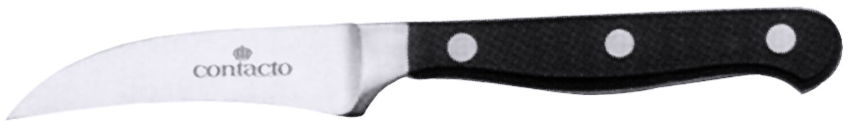 Schälmesser mit schwarzem Griff.