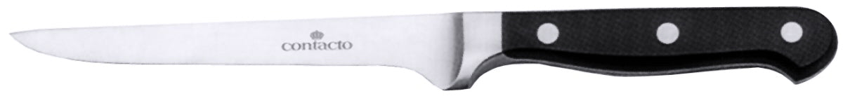 Schwarzes Küchenmesser mit Metallklinge.