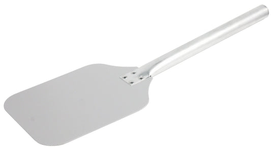 Pizzaschaufel aus Metall, silbern.