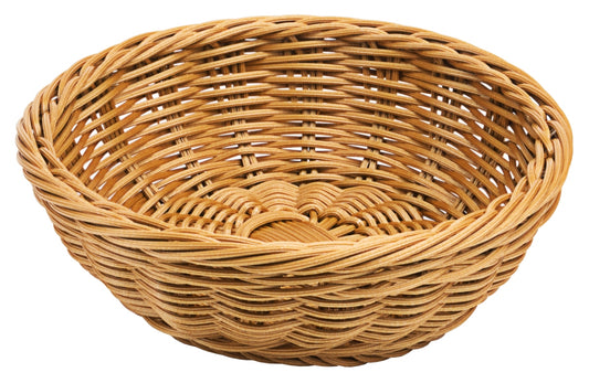 Leerer geflochtener Brotkorb.