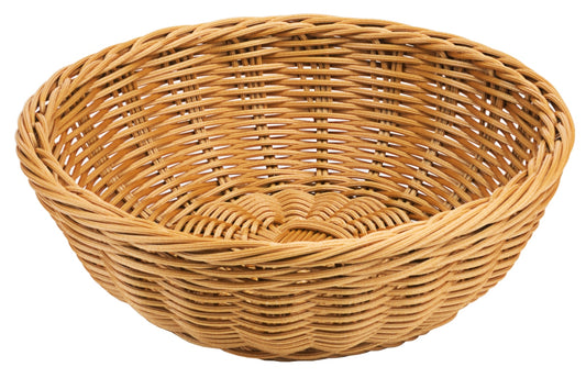 Leerer geflochtener Brotkorb aus Weide.