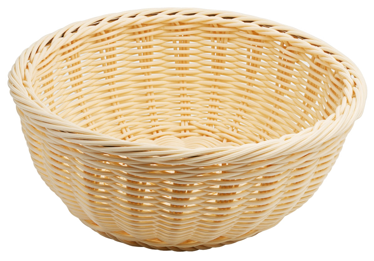 Leerer geflochtener Brotkorb.