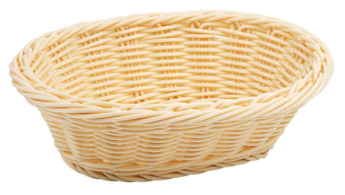 Geflochtener Brotkorb aus Rattan.
