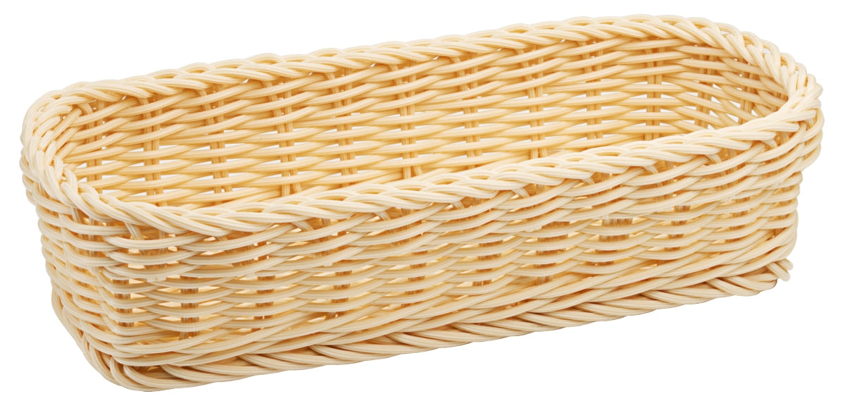 Geflochtener Brotkorb aus Kunststoff.