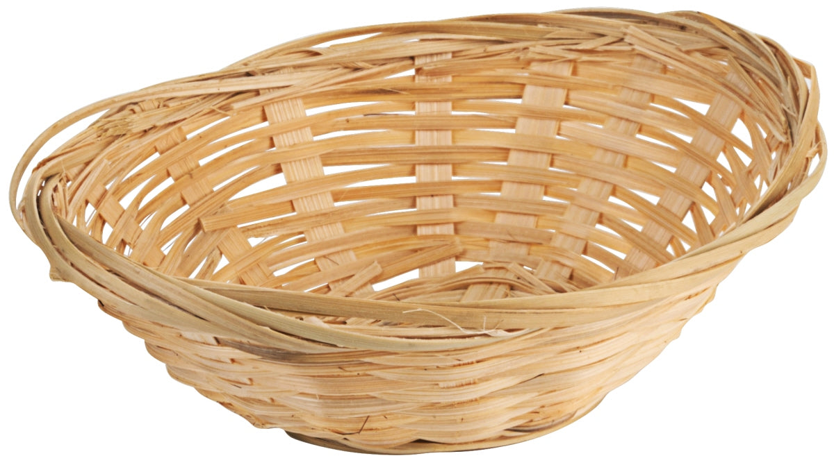 Leerer geflochtener Brotkorb aus Weide.