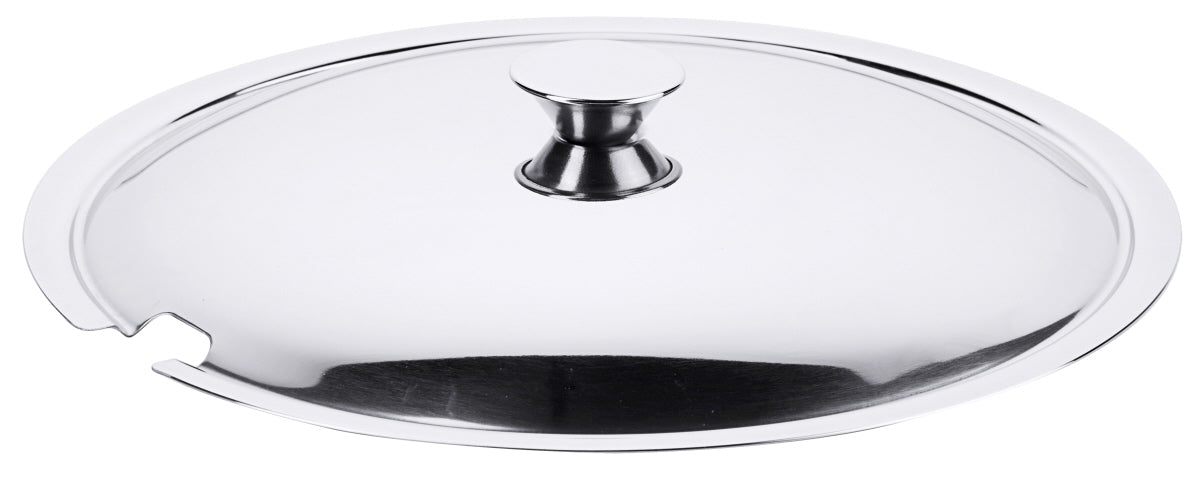 Edelstahl-Topfdeckel für Gastronomiebedarf.