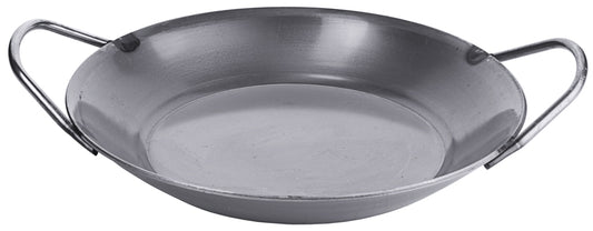 Große Metallpfanne mit Griffen.