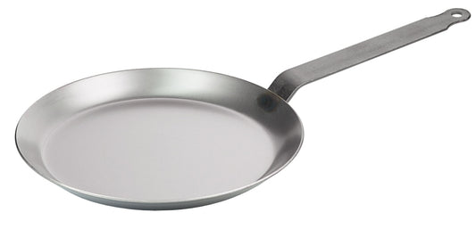 Metallpfanne mit langem Griff.
